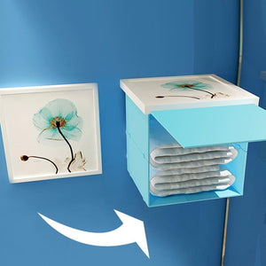 Hidden mural storage box