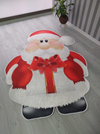 Custom Cut Santa Claus Rug - Father Christmas Bamboo Rug - Hobby Room Floor Rug - Nonslip Turkish Leather Rug - Cotton Hoby Room Carpet